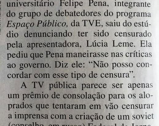 Felipe Pena - censura
